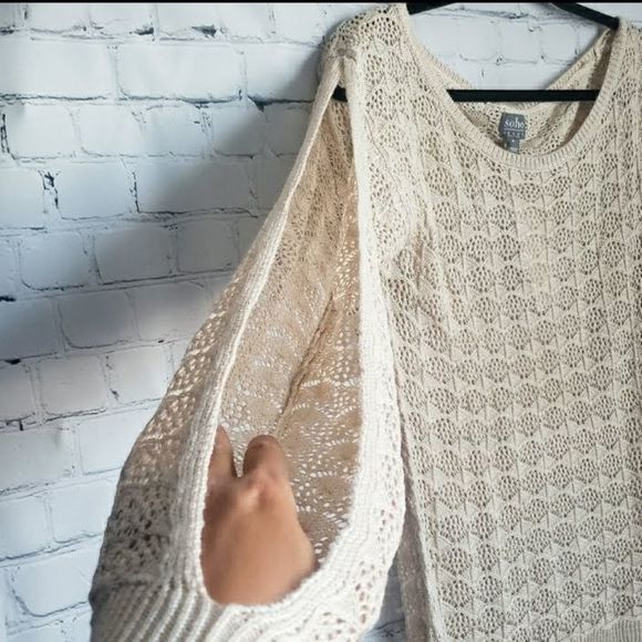 Nwt Soho Jeans By New York and Company Crochet Blouse - Picture 2 of 9